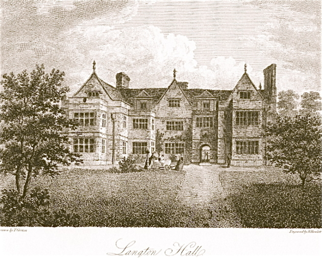 Engraving of Langton Hall, 1805